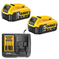 Pack DEWALT 2 Batteries 5,0 Ah 18V DCB184-XJ et un chargeur DCB1104-QW