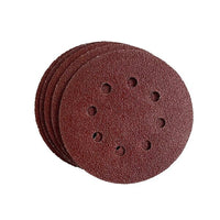 Disque perforé agrippant - 8 trous - Grain 40 - Lot de 5 - D125mm